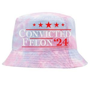 Felon24 Funny Pro Trump 2024 Campaign Tie-Dyed Bucket Hat