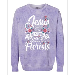 Florist Flowers Plant Floristry Bouquet Colorblast Crewneck Sweatshirt