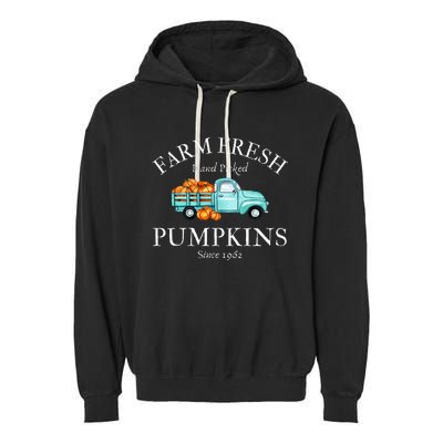 Farm Fresh Pumpkins Garment-Dyed Fleece Hoodie