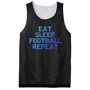 Funny Football Player Gift Eat Sleep Football Repeat Gift Mesh Reversible Basketball Jersey Tank