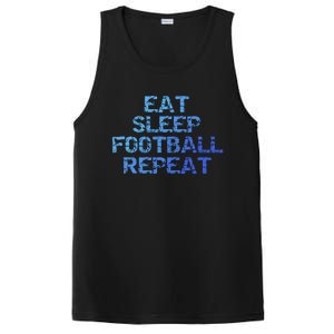 Funny Football Player Gift Eat Sleep Football Repeat Gift PosiCharge Competitor Tank