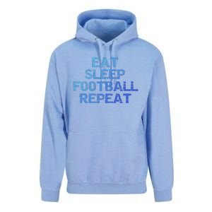 Funny Football Player Gift Eat Sleep Football Repeat Gift Unisex Surf Hoodie