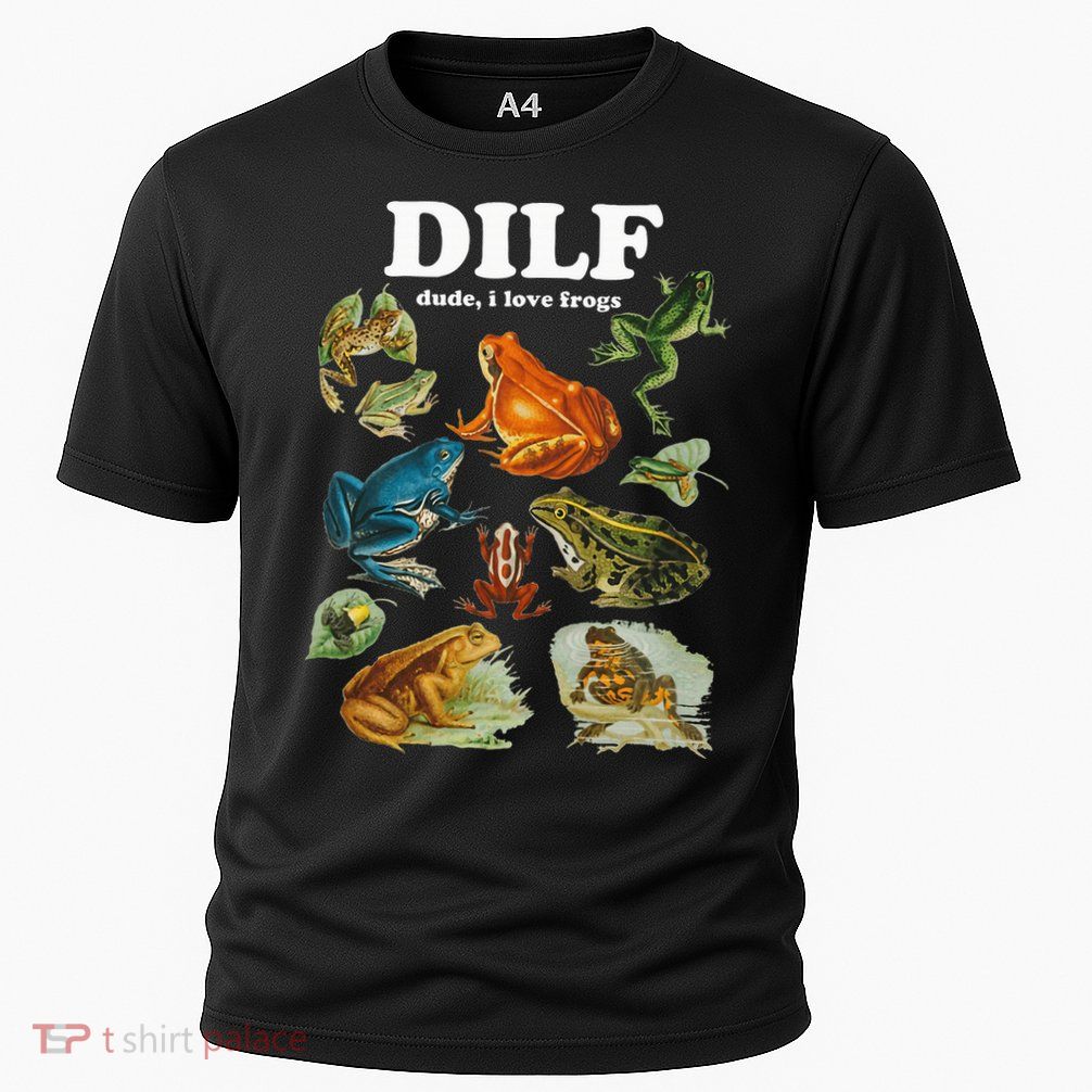 Funny Frog Pun Dude I Love Frog Dilf Cottagecore Aesthetic Performance Shirt