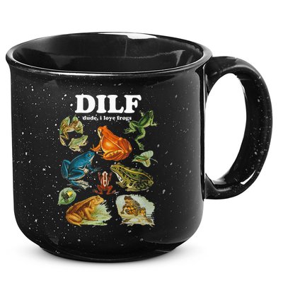 Funny Frog Pun Dude I Love Frog Dilf Cottagecore Aesthetic 15oz Campfire Ceramic Mug