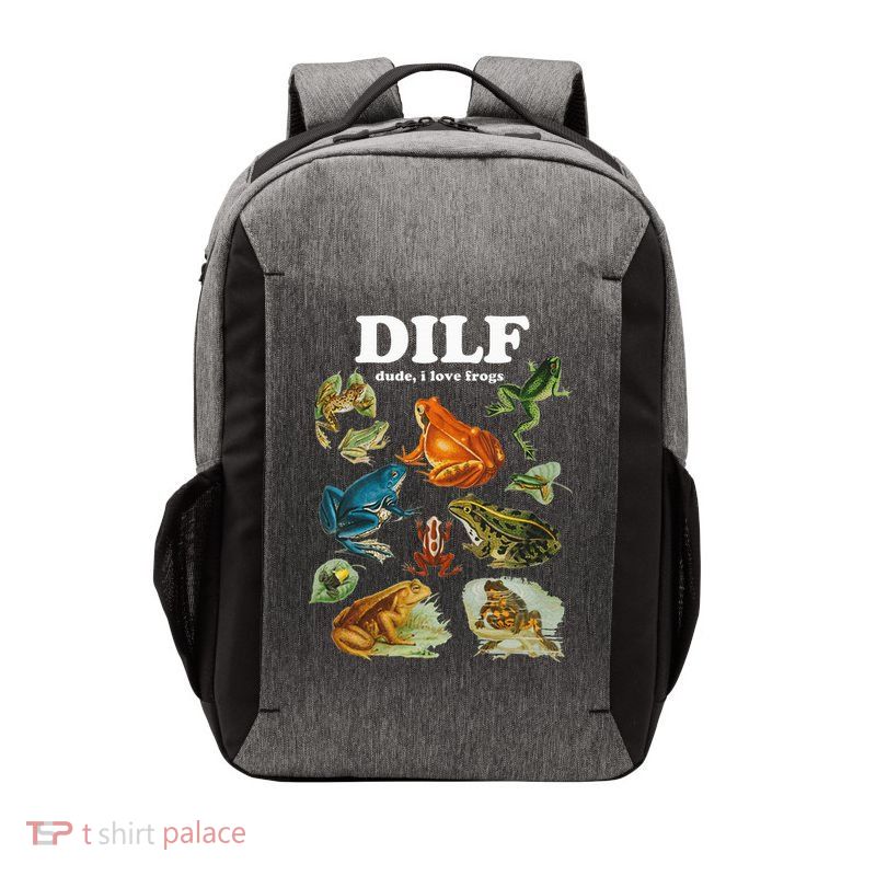 Funny Frog Pun Dude I Love Frog Dilf Cottagecore Aesthetic Vector Backpack