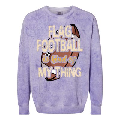 Flag Football Player Ball Carrier Sport Game Athletes Colorblast Crewneck Sweatshirt