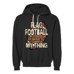 Flag Football Player Ball Carrier Sport Game Athletes Garment-Dyed Fleece Hoodie