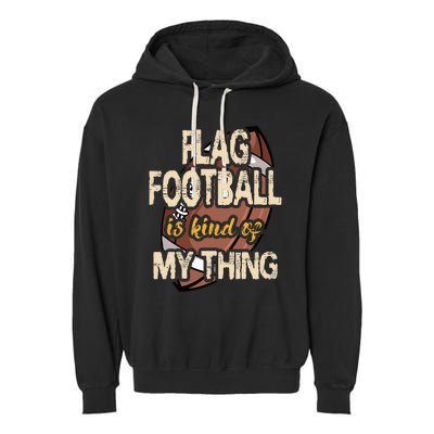 Flag Football Player Ball Carrier Sport Game Athletes Garment-Dyed Fleece Hoodie