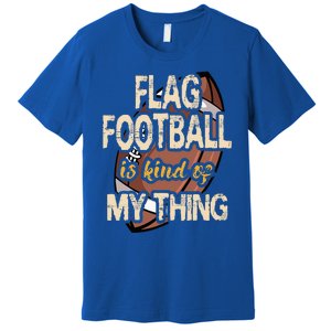 Flag Football Player Ball Carrier Sport Game Athletes Premium T-Shirt