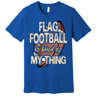 Flag Football Player Ball Carrier Sport Game Athletes Premium T-Shirt