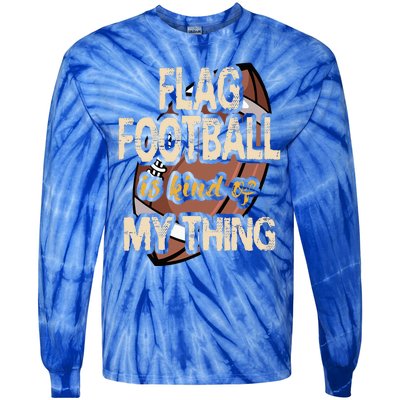 Flag Football Player Ball Carrier Sport Game Athletes Tie-Dye Long Sleeve Shirt