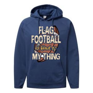 Flag Football Player Ball Carrier Sport Game Athletes Performance Fleece Hoodie