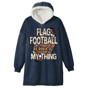 Flag Football Player Ball Carrier Sport Game Athletes Hooded Wearable Blanket