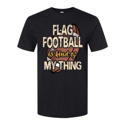 Flag Football Player Ball Carrier Sport Game Athletes Softstyle CVC T-Shirt