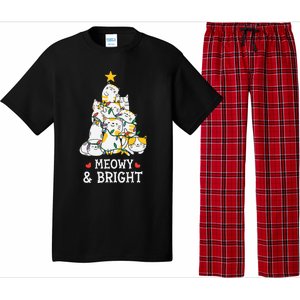 Festive Feline Pajamas Hilarious Christmas Tree Design Pajama Set