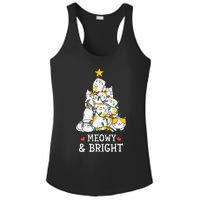 Festive Feline Pajamas Hilarious Christmas Tree Design Ladies PosiCharge Competitor Racerback Tank