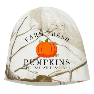 Farm Fresh Pumpkins Apples Hayrides Cider Thanksgiving Fall Kati - Camo Knit Beanie