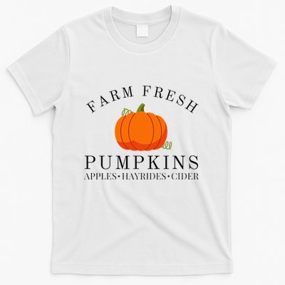 Farm Fresh Pumpkins Apples Hayrides Cider Thanksgiving Fall T-Shirt