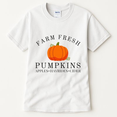 Farm Fresh Pumpkins Apples Hayrides Cider Thanksgiving Fall Tall T-Shirt