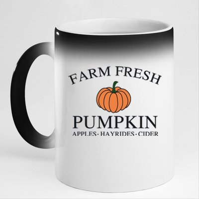 Farm Fresh Pumpkin 11oz Black Color Changing Mug