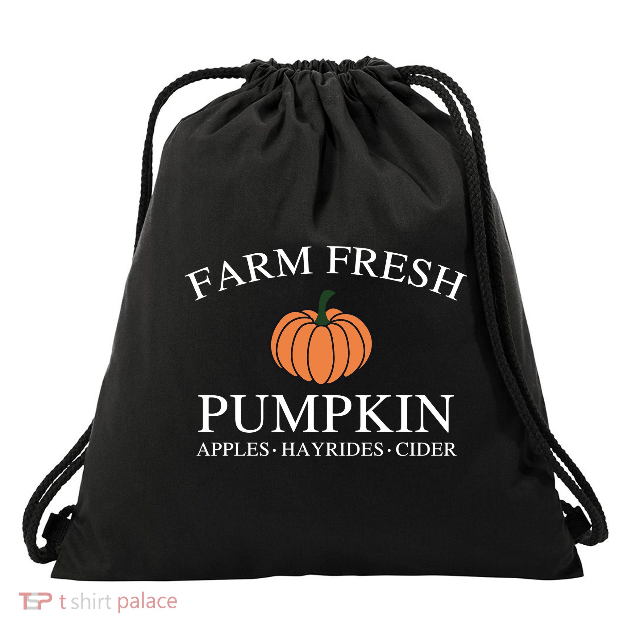 Farm Fresh Pumpkin Drawstring Bag