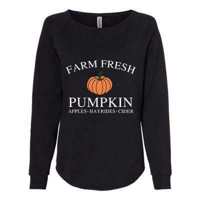 Farm Fresh Pumpkin Womens California Wash Sweatshirt