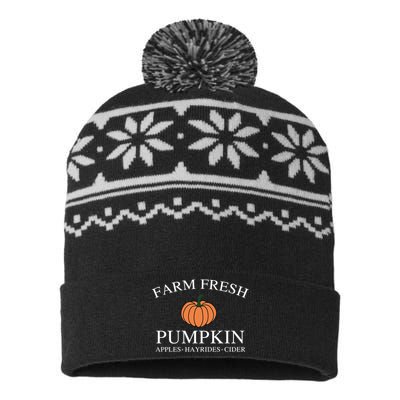 Farm Fresh Pumpkin USA-Made Snowflake Beanie