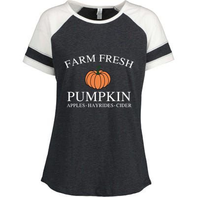 Farm Fresh Pumpkin Enza Ladies Jersey Colorblock Tee