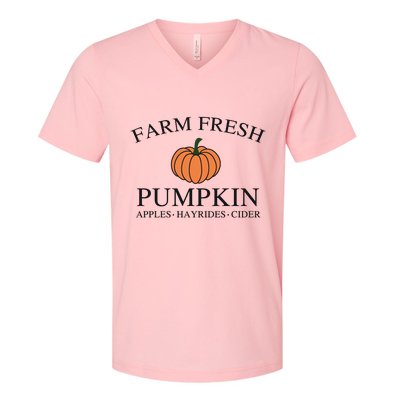 Farm Fresh Pumpkin V-Neck T-Shirt