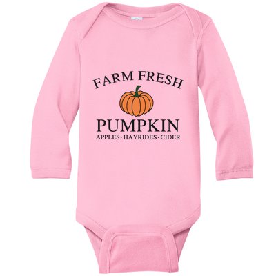 Farm Fresh Pumpkin Baby Long Sleeve Bodysuit