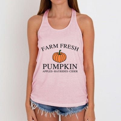 Farm Fresh Pumpkin Women's Knotted Racerback Tank