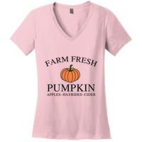 Farm Fresh Pumpkin Women's V-Neck T-Shirt