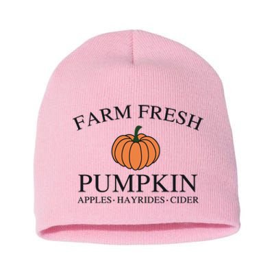 Farm Fresh Pumpkin Short Acrylic Beanie