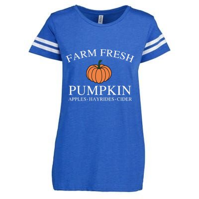 Farm Fresh Pumpkin Enza Ladies Jersey Football T-Shirt