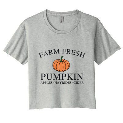 Farm Fresh Pumpkin Women's Crop Top Tee