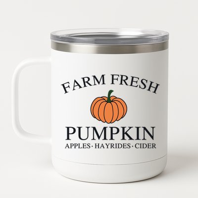 Farm Fresh Pumpkin 12 oz Stainless Steel Tumbler Cup