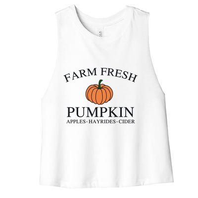 Farm Fresh Pumpkin Women's Racerback Cropped Tank