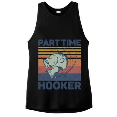 Funny Fishing Part Time Hooker Ladies PosiCharge Tri-Blend Wicking Tank