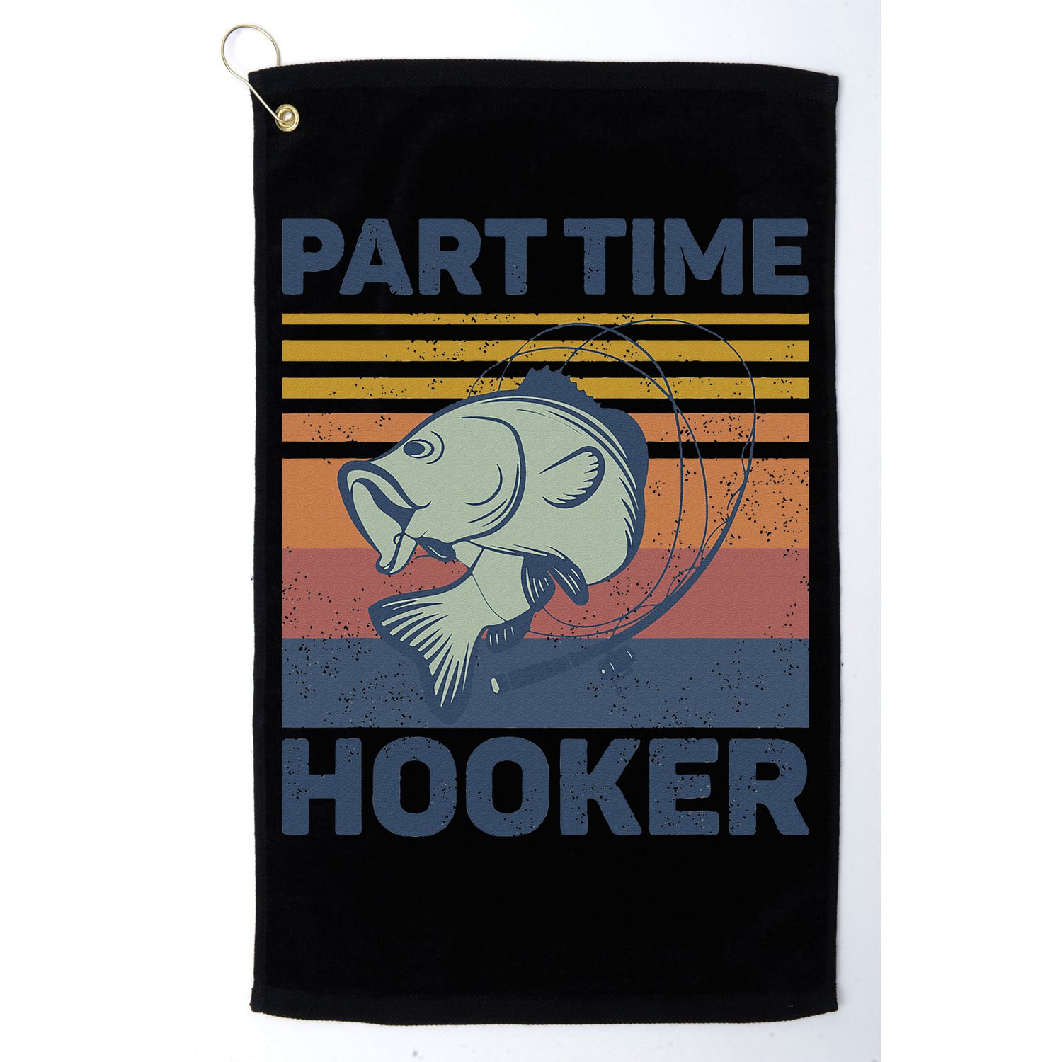 Funny Fishing Part Time Hooker Golf Towel