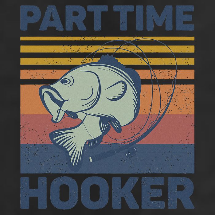 Funny Fishing Part Time Hooker Golf Towel