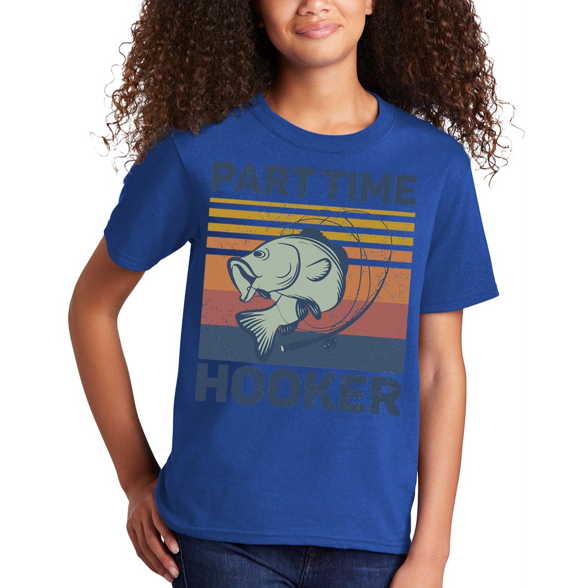 Funny Fishing Part Time Hooker Kids T-Shirt