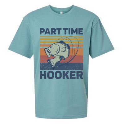 Funny Fishing Part Time Hooker Sueded Cloud Jersey T-Shirt