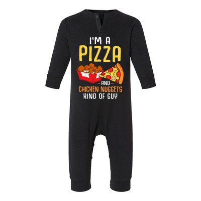 Fast Food Pizza Lover Foodie Infant Fleece One Piece