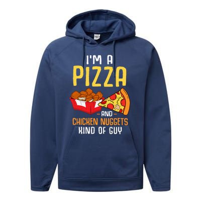 Fast Food Pizza Lover Foodie Performance Fleece Hoodie