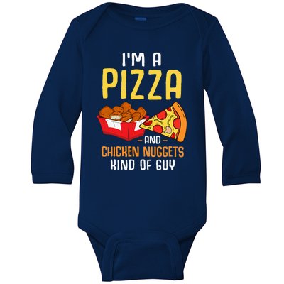 Fast Food Pizza Lover Foodie Baby Long Sleeve Bodysuit