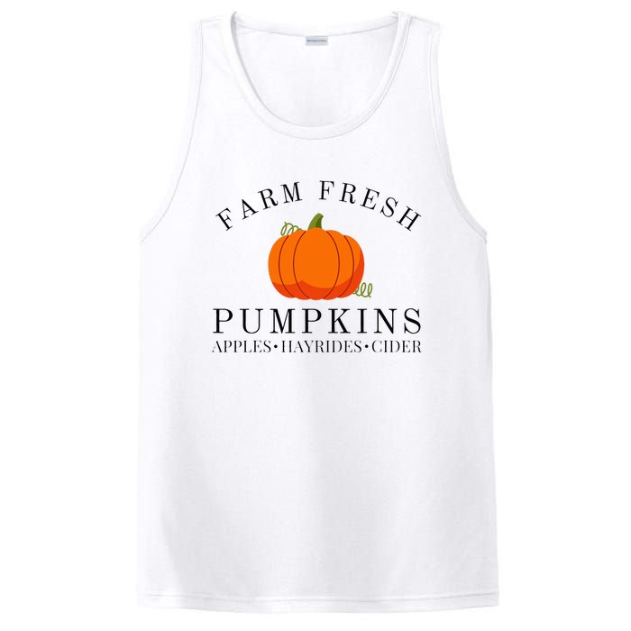 Farm Fresh Pumpkins Apples Hayrides Cider Thanksgiving Fall PosiCharge Competitor Tank