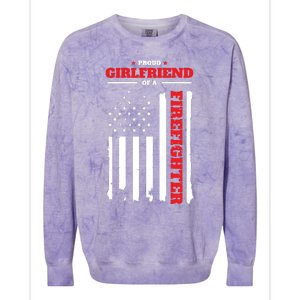 Firefighter Family Proud Girlfriend Colorblast Crewneck Sweatshirt