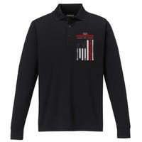 Firefighter Family Proud Girlfriend Performance Long Sleeve Polo