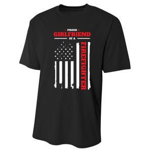 Firefighter Family Proud Girlfriend Performance Sprint T-Shirt