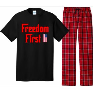 Freedom First Patriotic America First Liberty Constitution Gift Pajama Set